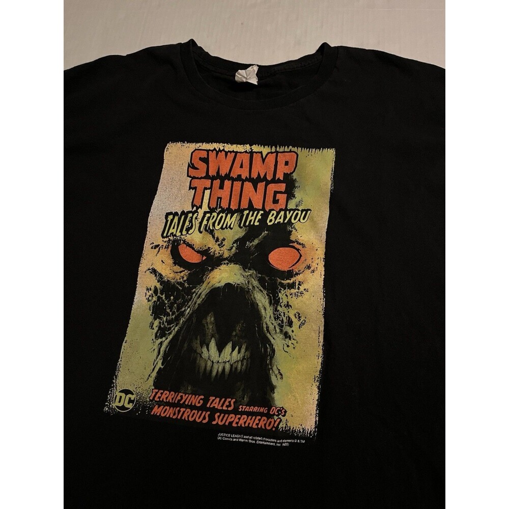 RARE Swamp Thing Graphitti DC Comics Warner Brothers Graphic T-Shirt XL Horror
